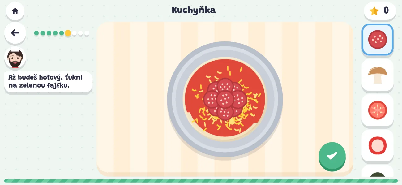 Pizza v kuchyňce, šéfkuchařem je tatínek