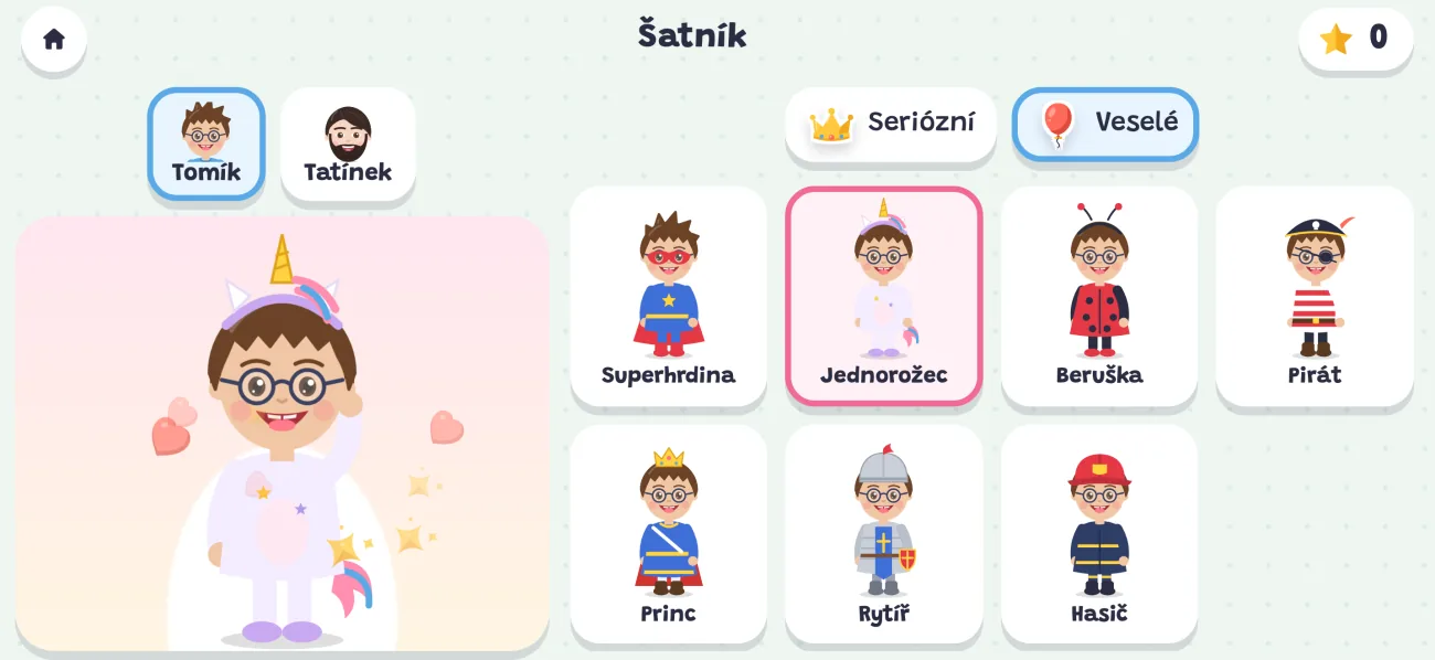 Šatník s oblečením pro kluka